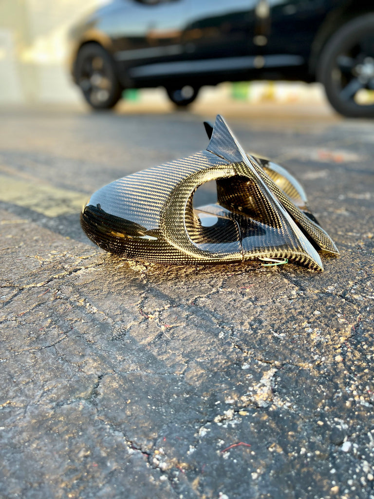 ガラス　オブジェ 370Z Ganador Mirrors Carbon Fiber Full Replacement Mirrors