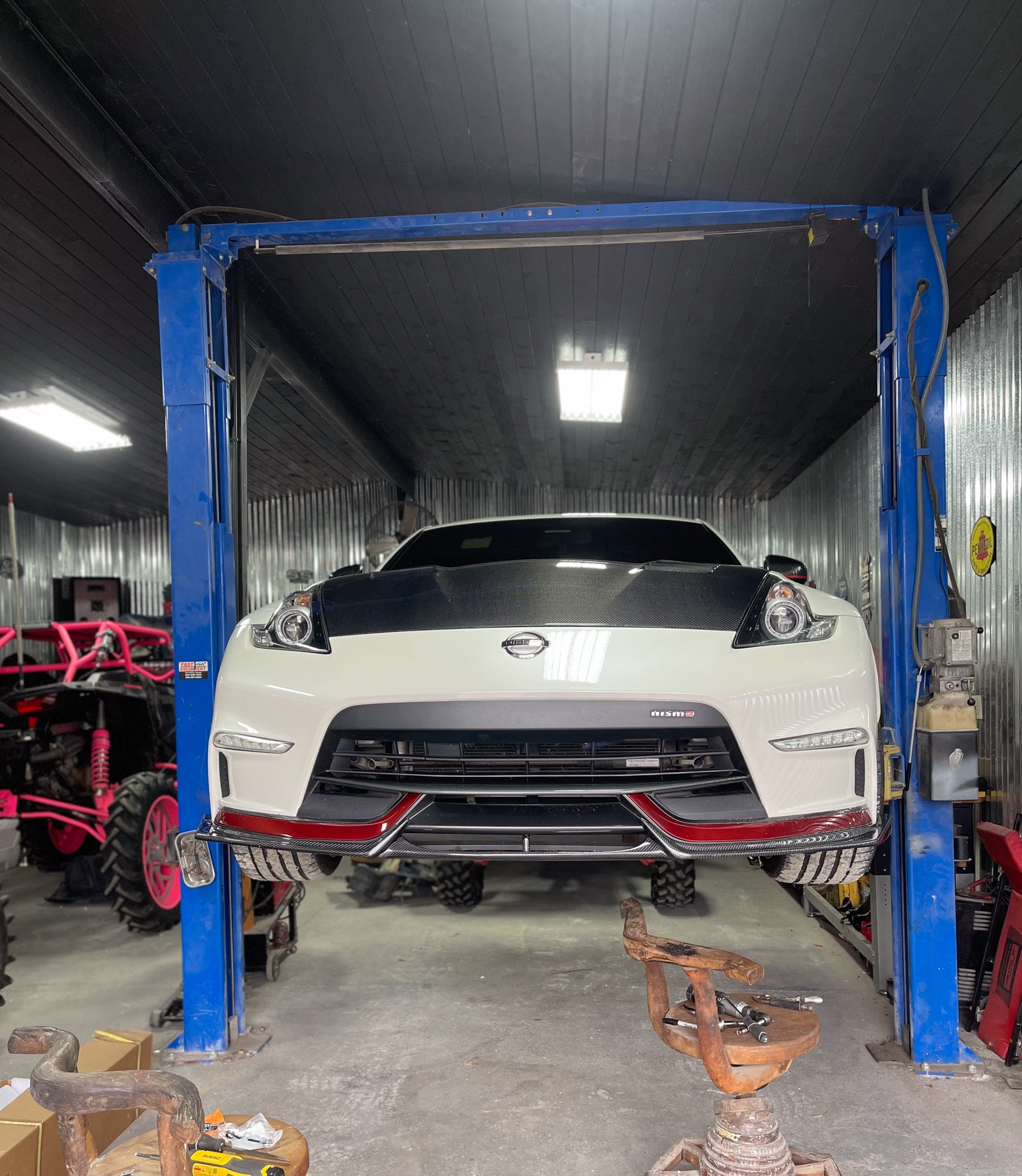 thumbnail image 2 of Carbon Fiber Style 3-Piece Front Bumper Lip Splitter For Nissan 370Z / 350Z – Universal Fit 2 of 6