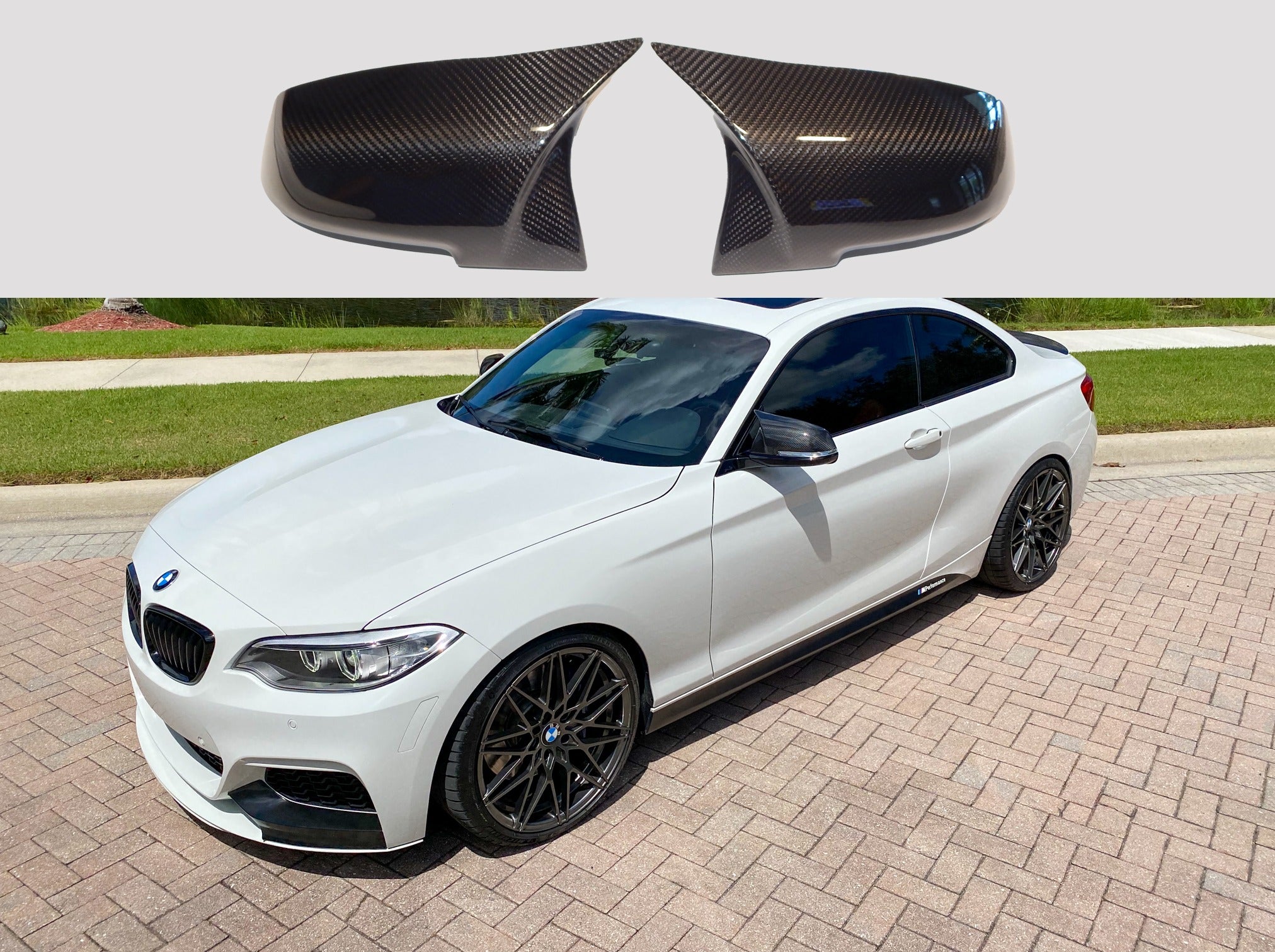BMW F22/F30/F32 M Styled Carbon Fiber Mirror Caps – Alliance Carbon