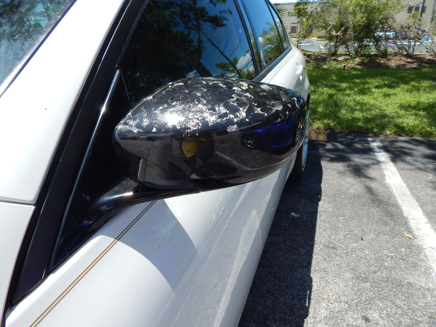 G37 Forged Carbon Fiber Mirror Cap Set - Alliance Carbon
