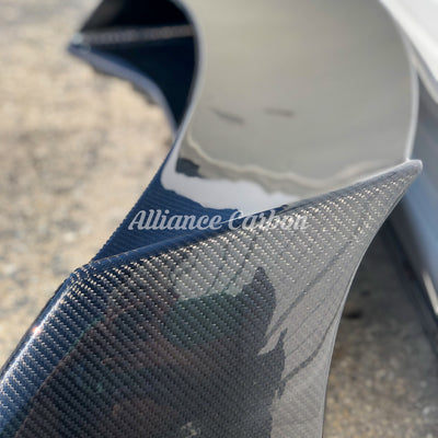 AMS Style Wing Spoiler Carbon Fiber w/ Carbon Top & 3rd Brake Light - Nissan 370z 09+ - Alliance Carbon