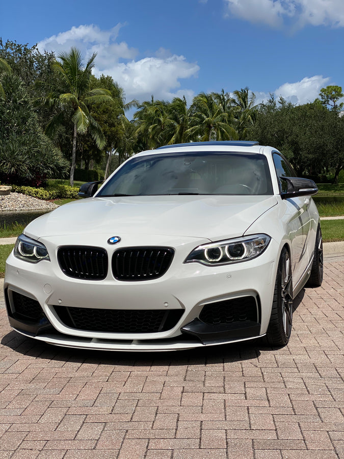 BMW F22/F30/F32 M Styled Carbon Fiber Mirror Caps - Alliance Carbon