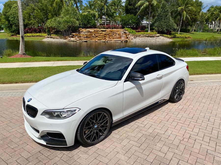 BMW F22/F30/F32 M Styled Carbon Fiber Mirror Caps - Alliance Carbon