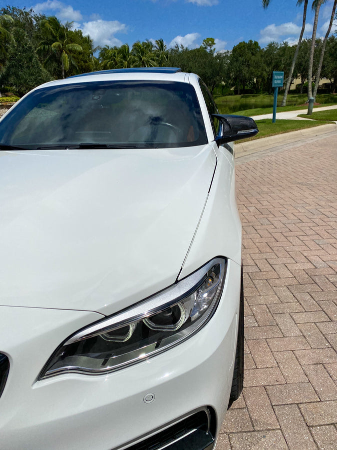 BMW F22/F30/F32 M Styled Carbon Fiber Mirror Caps - Alliance Carbon