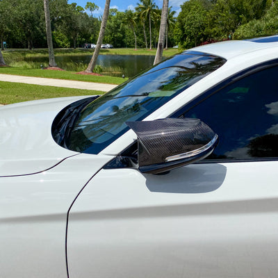 BMW F22/F30/F32 M Styled Carbon Fiber Mirror Caps - Alliance Carbon