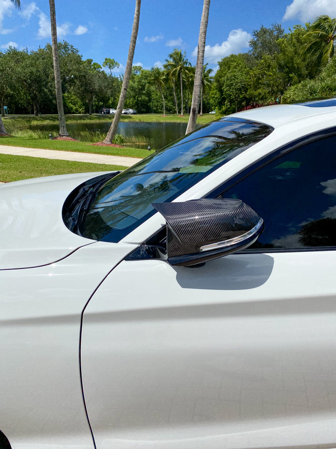 BMW F22/F30/F32 M Styled Carbon Fiber Mirror Caps - Alliance Carbon