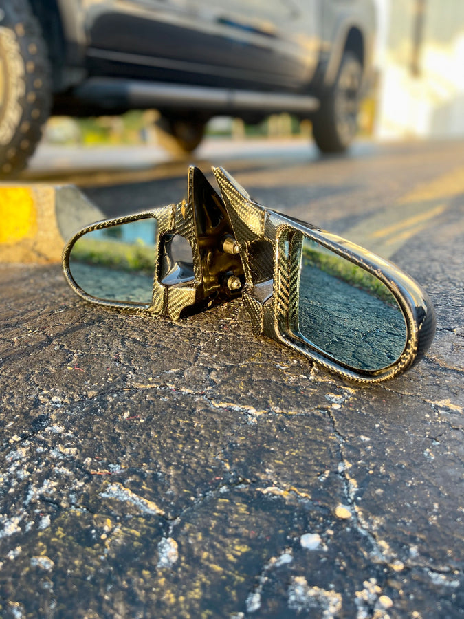 370Z Ganador Mirrors Carbon Fiber Full Replacement Mirrors - Alliance Carbon