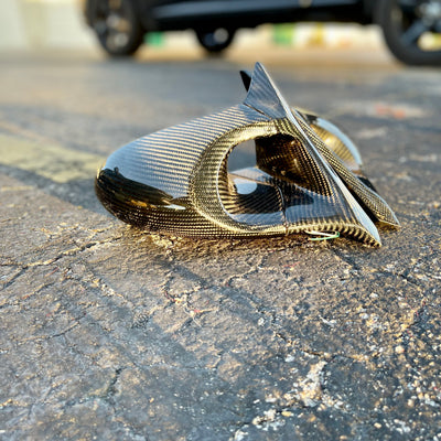 370Z Ganador Mirrors Carbon Fiber Full Replacement Mirrors - Alliance Carbon