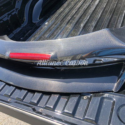 AMS Style Wing Spoiler Carbon Fiber w/ Carbon Top & 3rd Brake Light - Nissan 370z 09+ - Alliance Carbon