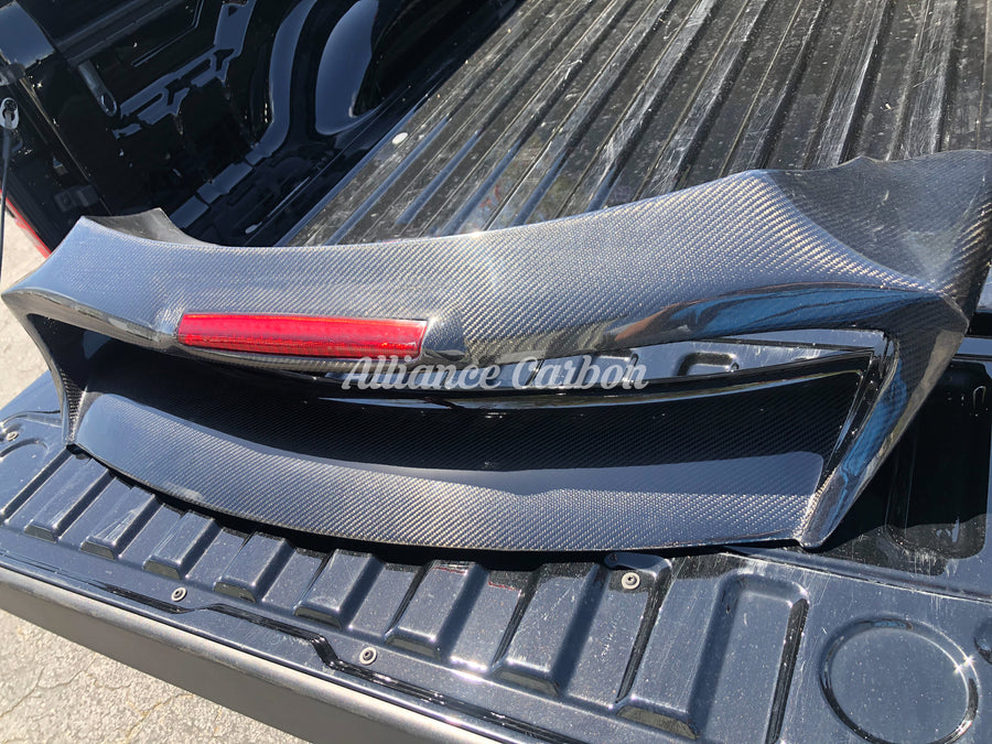 AMS Style Wing Spoiler Carbon Fiber w/ Carbon Top & 3rd Brake Light - Nissan 370z 09+ - Alliance Carbon
